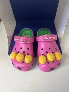 Barney The Dinosaur Crocs Classic Clogs Kids Size C 13, preowned. I love you!! - Picture 1 of 13