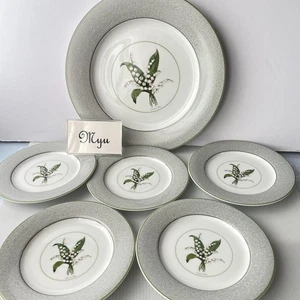 Christian Dior MILLY LA FORET Plate Set of 6 pcs 27cm, 16.5cm Lily of the Valley - Picture 1 of 11