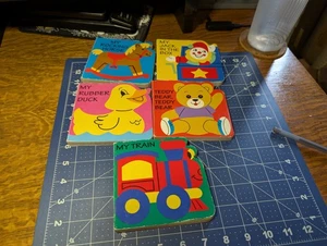 Vintage Playmore Baby Board Book Lot of 5 My Train Duck Horse Bear Jack - Picture 1 of 4