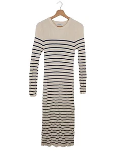 STRADIVARIUS Abito di maglia Donna Abito Taglia IT 42 bianco sporco-nero - Foto 1 di 5