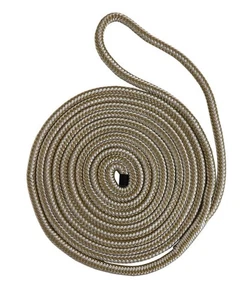 Buccaneer Rope 30-00535 5/8 inch x 35 ft. White/Gold Double Braid Dock Line - Picture 1 of 2