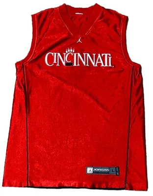 VTG AUTHENTIC 90's CINCINNATI BEARCATS JORDAN REVERSIBLE SHOOT AROUND JERSEY L - Image 1 of 3