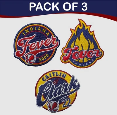 Indiana Fever & Caitlin Clark 22 WNBA Logo Iron On Patch-Sew Patch-Embroidered - Image 1 of 4