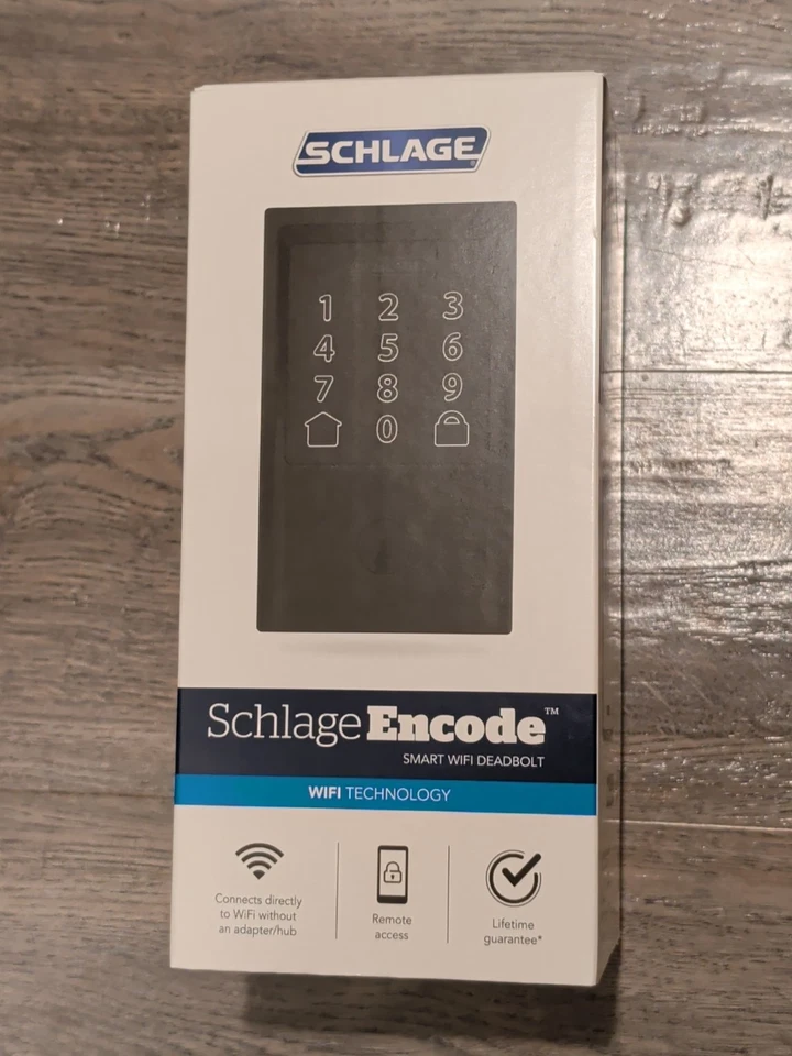 Schlage BE489WB-V-CEN-622 Codificar Smart Wifi Deadbolt - Negro Mate TOTALMENTE NUEVO Foto 1 de 1