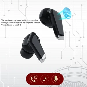 Black BT‑J70 TWS BT 5.0 Headset Dual Ears Noise Reduction Earbuds Touch Cont SET - Photo 1 sur 12
