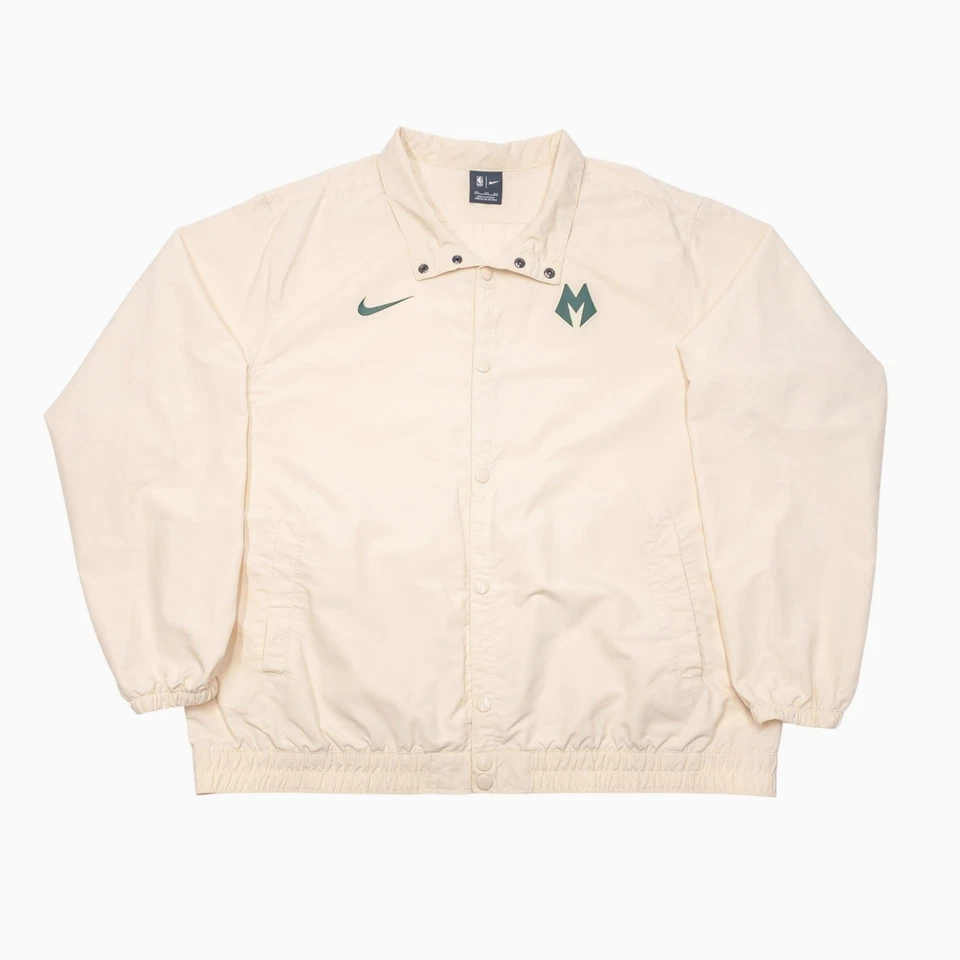 Chaqueta Nike Milwaukee Bucks City Edition Para Hombre 2XL Snap NBA Baloncesto Crema Foto 1 de 4
