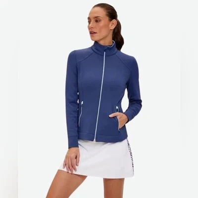 Chaqueta de golf Zero Restriction azul marino con cremallera talla pequeña Foto 1 de 4