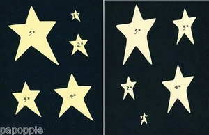 Stencil Primitive Stars 2 Different Styles 5 Sizes Country Folk Art Paint - Picture 1 of 1