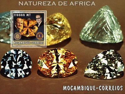 Hoja de recuerdo mineral de piedras preciosas de naturaleza africana como nueva NH Foto 1 de 4