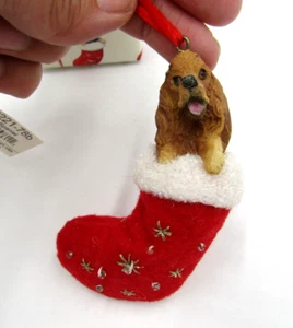 Cocker Spaniel Hund Santa's Little Pals Strumpf Weihnachtsschmuck - Bild 1 von 4