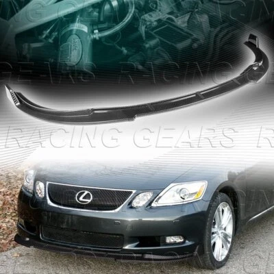 КАРБОНОВЫЙ ОКРАШЕННЫЙ ПЕРЕДНИЙ БАМПЕР КОРПУС СПОЙЛЕР КРОМКА ПОДХОДИТ 06-07 LEXUS GS300 GS350 GS430 - Изображение 1 из 4