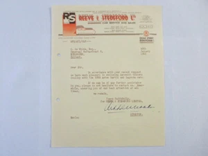 1953 Reeve & Stedeford Correspondence Letter Letterhead Aston Martin Lagonda - Picture 1 of 4
