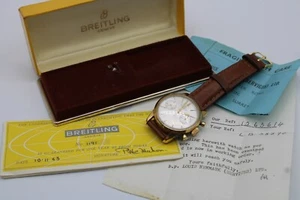 Breitling Vintage Chronograph 1191 1963 Box and Papers - Picture 1 of 21