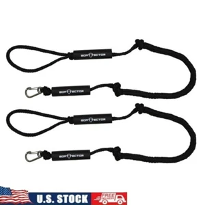 5ft Bungee Dock Lines 2-Pack Marine Safe Stainless Steel Hook PWC Kayak Jet Ski - Picture 1 of 6