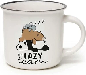 Legami The Lazy Team Tea Coffee Cup Bone China Porcelain 350 ML Microwave Safe - Picture 1 of 3
