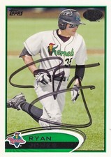 RYAN JONES CEDAR RAPIDS KERNELS SIGNED 2012 TOPPS PRO DEBUT BASEBALL CARD