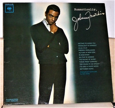Johnny Mathis – Romantically - 1963 Mono Vinyl LP Record Album - Image 1 of 2