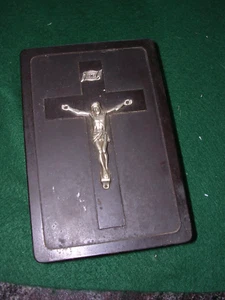 #AA Vintage 1931 Crucifix Sick Call Last Rites Kit w/ Bakelite Case~Complete - Picture 1 of 2