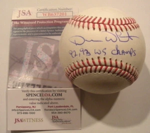 DEVON WHITE TORONTO BLUEJAYS 92/93 WS CHAMPS LAST 1 JSA/COA SIGNED MLB BASEBALL - Picture 1 of 1
