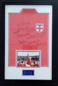 England Repro Trikot WM 1966 + Rahmen Teamsigniert Autogramm Hurst Charlton COA - Bild 1 von 12
