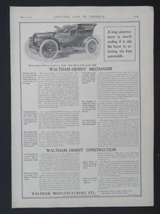 1905 Orig. 9x13 Waltham-Orient, Northern Car, neumáticos Goodrich, anuncios automáticos 2 caras - Imagen 1 de 2