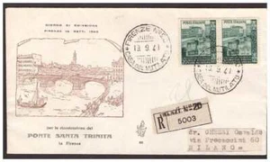 FDC Venetia Club 1949 - Bridge Santa Trinity Viaggiata Racc - Picture 1 of 2