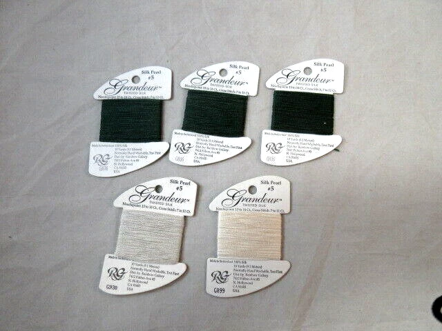 Rainbow Gallery Grandeur 100% Silk 10 Yards  Silk Pearl #5  Lot of 5      F120 - Image 1 of 1