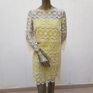 Hübsches Kleid von Max Studio M.S.S.P., M, cremeweiß, grün (gelbgrün) - Bild 1 von 21