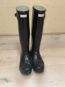 Hunter Original Women's Tall Rain Boots - Black (Size 9) - Picture 1 of 5