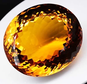 Certified 1172.55 Ct Brazilian Orange Citrine Oval Cut Flawless Loose Gemstone - Picture 1 of 4