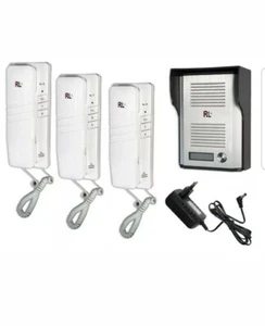 Citofono a parete 3 unità interne con unità esterna apriporta interfono 220v - Foto 1 di 2