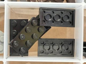 LEGO Parts - Black Plate 2 x 4 - No 3020 - QTY 5 - Picture 1 of 1