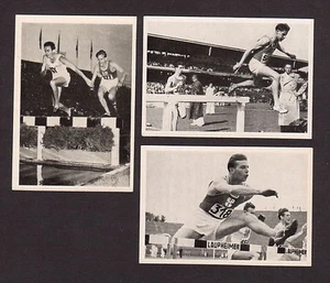 Track and Field Hurdle Running Athletics Vintage 1950s Sports Cards from Germany - Imagen 1 de 1