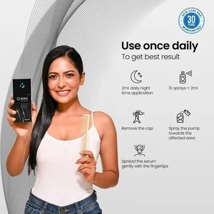 QSera Black Anti Sun And Anti-Ageing Hair Serum | For Men and Women | 60 ML - Picture 1 of 6