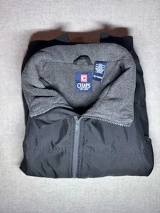Chaps Mens Vest XXL - Fleece Lined Nylon Outer Hiking Outdoors (Black) - Picture 1 of 5