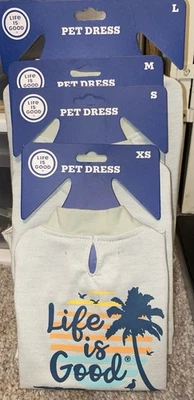 NUEVO CON ETIQUETAS-Vestido Life is Good para mascotas, súper lindo, tallas XS, S, M y grande disponible Foto 1 de 4