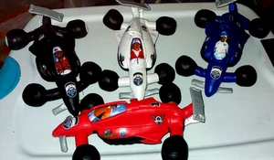 4 Nanco 1995 Vinyl Plush 10" Race Cars Michael & Mario Andretti Unser & P. Tracy - Picture 1 of 4