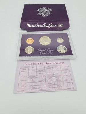United States Mint Proof Set 1987 w/ COA & BOX - Image 1 of 4