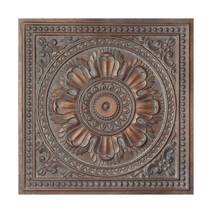 Faux tin Ceiling tiles antique decor wall panels PL17 Weather copper 10pcs/lot - Picture 1 of 21