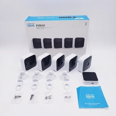 Sistema de 5 cámaras de seguridad para interiores Blink detección de movimiento de video HD Foto 1 de 4