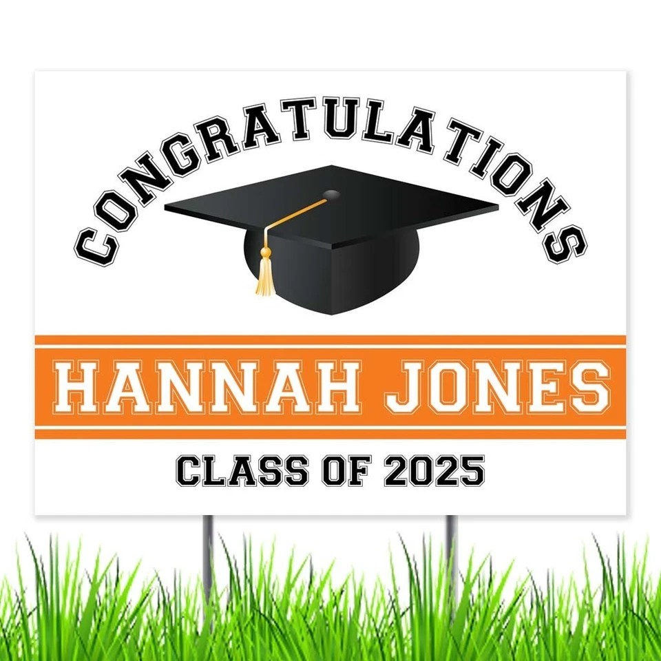 Letrero personalizado de patio de graduación clase de 2025, letrero de patio exterior de graduación Foto 1 de 1