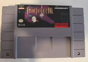 Final Fantasy III 3 *Authentic and Tested* (Super Nintendo SNES, 1994) - Picture 1 of 4