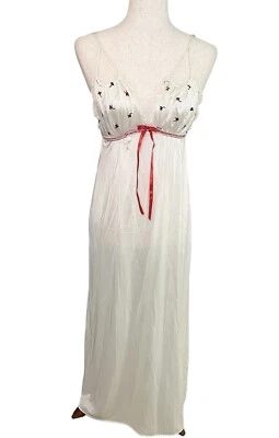 De Colección Vestido Sin Mangas Camisón Lencería Femenino Flor Lolita Bordado Babydoll Pequeño Foto 1 de 4