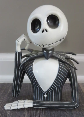 Cofrinho Nightmare Before Christmas Jack Skellington Busted Bank moeda moldada G - Imagem 1 de 3
