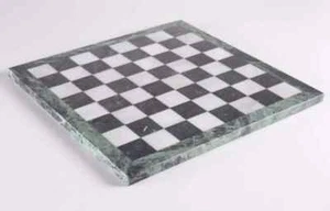 16" Green and White Marble Chess Board,Chess Board, Chess Top Gifts For Him/ Her - Picture 1 of 10