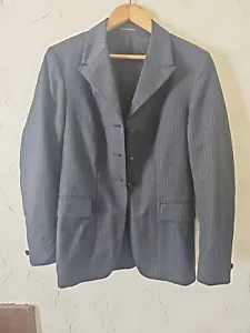 Pytchley English HUNTER Reitjacke schwarz mit blauen Streifen Damen XS - Bild 1 von 6