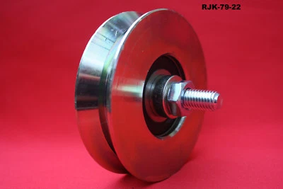 UNBRANDED//GENERIC 79mm Steel V Groove slide gate pulley wheels suit for tube, bar, rope