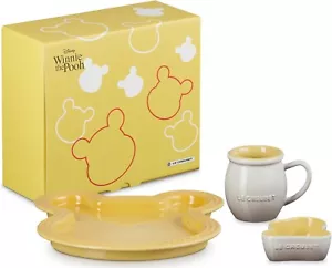 Le Creuset Winnie the Pooh Quince Yellow Tableware Set Nutmeg From Japan New - Picture 1 of 4