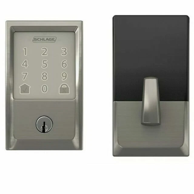 Schlage BE489WB CEN Nickel Encode WiFi Enabled Electronic Keypad