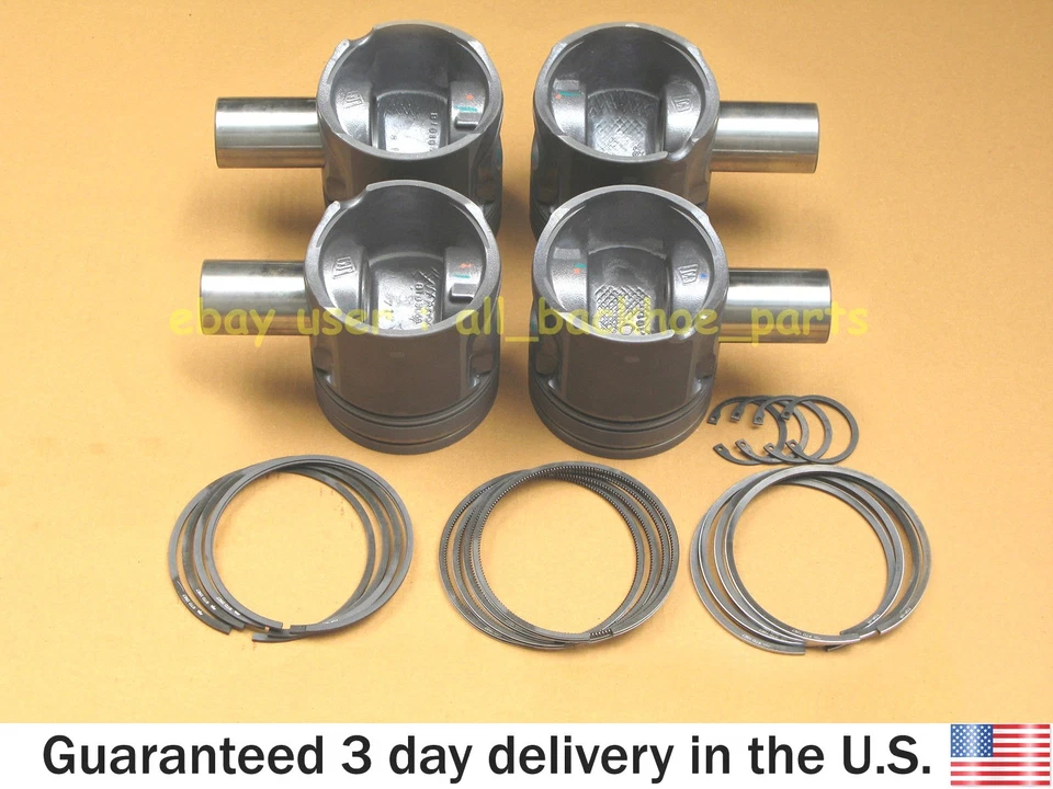 JCB BACKHOE- PISTON KIT STANDARD TURBO SET OF 4PC. (PART# 320/09211 A 320/09249) - Image 1 of 2
